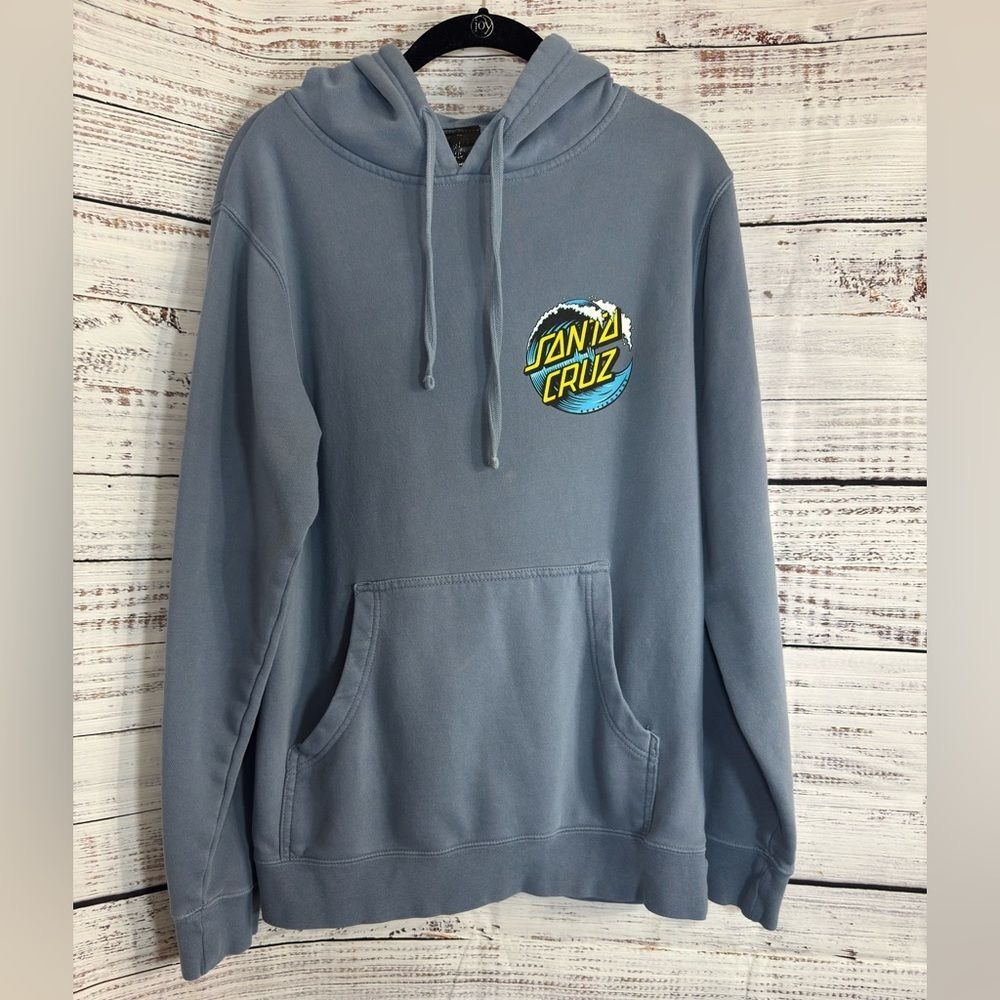 Santa Cruz Skateboards‎ Pullover Hoodie Mens Size Small Blue Sweatshirt